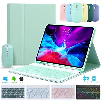 £11.99 • Buy For IPad 10.2  Air 10.9  Pro 11  Mini 6 Bluetooth Keyboard Mouse Leather Case UK