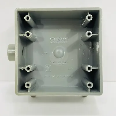 Carlon E9802D Weatherproof 2-Gang Outlet Box 1/2” Conduit Hub ~New Old Stock~ • $12.99