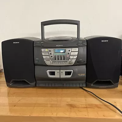 Vintage Sony CFD ZW155 Boom Box - CD Radio Cassette Player - Retro 1998 • $69.99