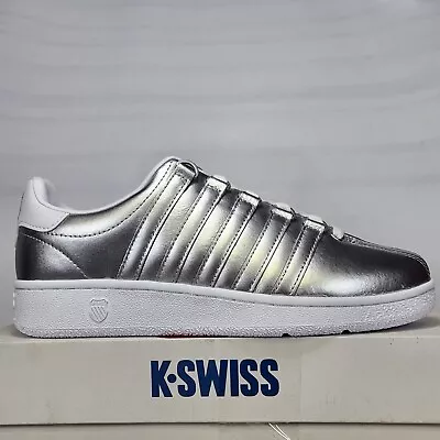 Size 8.5 - K-Swiss Classic VN - Silver / White - Womens • $59.40