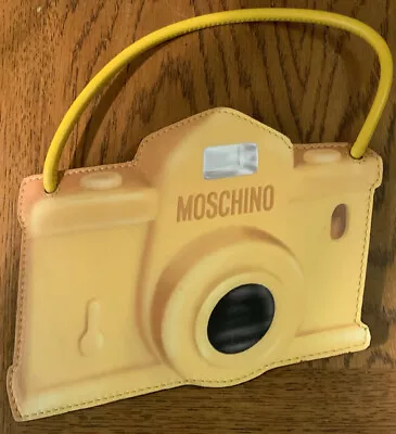 Moschino Small Yellow Leather Bag In Camera Shape • $239