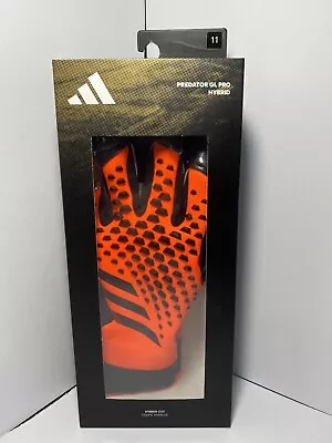 Adidas Predator Gl Pro Hybrid Promo Goalkeeper Gloves Size 11 BNIB Black Orange • £49.99