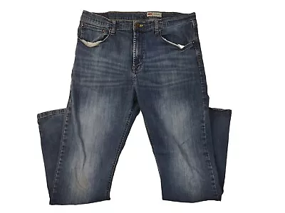 Wrangler Jeans Men's Size 34X30 Slim Straight Leg Stretch Med. Wash Blue Denim • $15.71