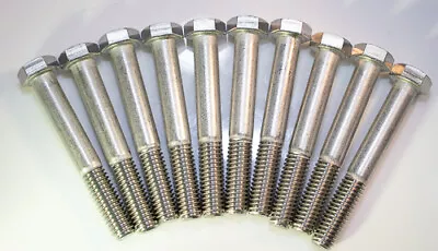 3/8-24 X 3-1/4  Stainless Steel Hex Head Grade 5 Standard Bolts 8pcs • $17.99