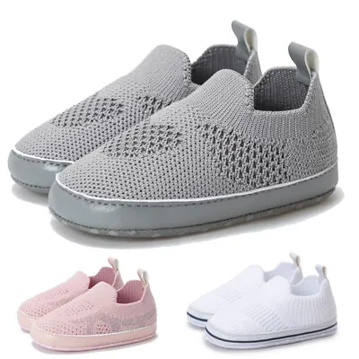 £5.42 • Buy Baby Girls Boys Pram Toddlers Socks Shoes Soft Infant Sneakers Newborn Trainers