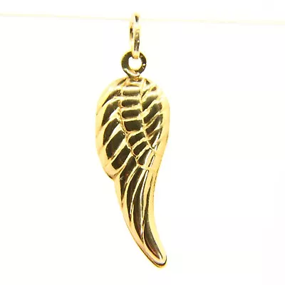 Vintage 9ct Angel Wing Pendant Yellow Gold Detailed Wing Charm • £65