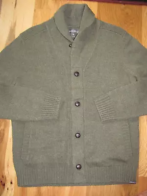 Banana Republic Green Wool Blend Knit Cardigan Button Down Sweater Men's M (TD6 • $49.99