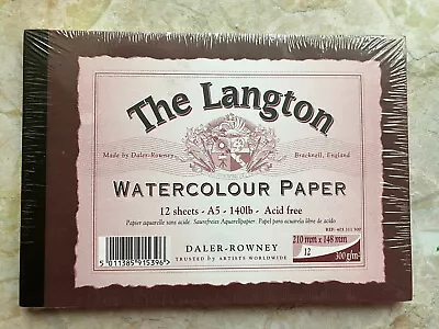 Daler Rowney The Langton Watercolour Cold Pressed Pad A5 300gsm • £12.50