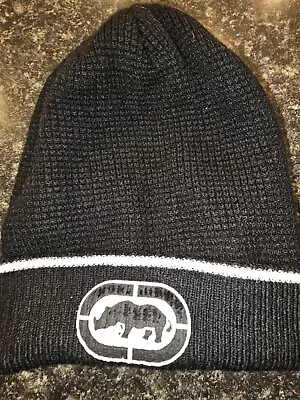 Ecko Unltd Beanie Knit OSFM Hat With Rhino Logo Black ADULT UNISEX Mens Womens  • $9.99