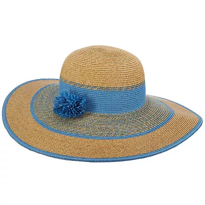 CSW314 Ladies Cappelli Wide Brim Toast Paper Braid Hat One Size • $12