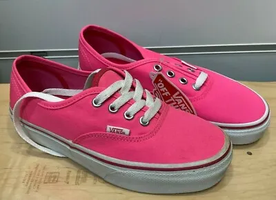 Vans Authentic Pop Neon Pink    Ex Display Uk 3      004 • £21.37