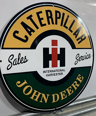 Vintage Style John Deere Caterpillar Harvest International Steel  Quality Sign • $55