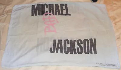 £12 • Buy Vintage MICHAEL JACKSON - BAD - Authentic Single Bed Pillow Case - 1987