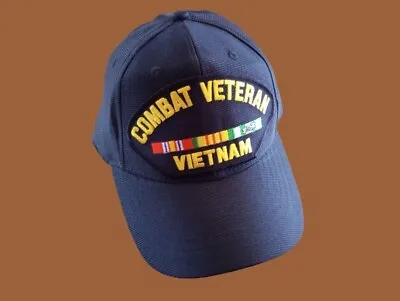 Vietnam Combat Veteran Hat Official U.s Military Ball Cap U.s.a Made • $23.95