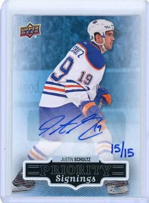 Justin Schultz 2013 Upper Deck Fall Expo  Priority Signings  Rookie Auto 15/15 • $24.99