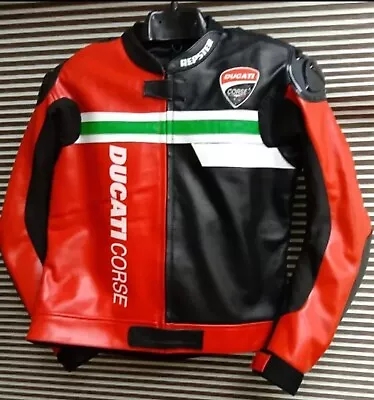 2023 Ducati Motorbike Leather Racing Jacket Motogp Motorcycle Jackets-m-l-xl-2xl • $185