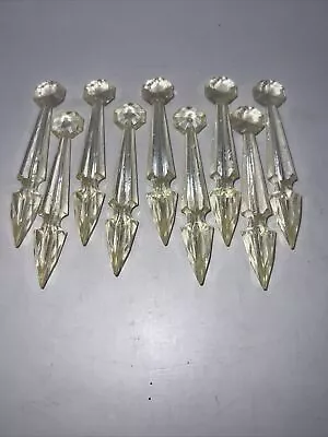 LOT-9 Vintage 1950s PLASTIC Boudoir Or WATERFALL Lamp PRISMS • $9.95