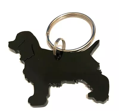 Cocker Spaniel Cocker Dog Keyring Keychain Bag Charm Gift In Black • £2.95