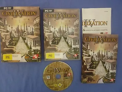 Civilization IV Complete PC DVD-Rom Complete Boxset Includes Book Manual + Map • $6.95