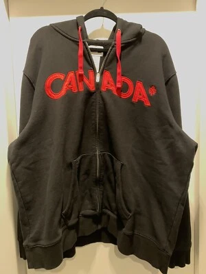 $30 • Buy HUDSON’S BAY CO. Canada Olympic Black Mens Sz XXL Zip Up Hoodie Jacket