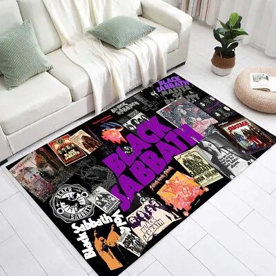 Black Sabbath Rug Music Rug Musician Decor Rock Music Rug Metal Music Carpet • $139.50