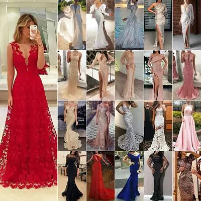 £21.54 • Buy Womens Long Maxi Formal Dress Ladies Wedding Cocktail Evening Party Prom Dresses