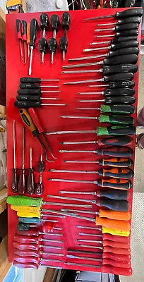 Huge Snap On Mac Tools Matco 66pc Screwdriver Lot Pick Scraper • $315