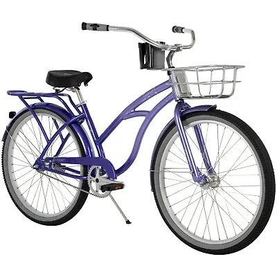 Huffy Sanford Women's 26 Inch Aluminum Cruiser Bike - Purple - With Basket • $203