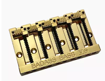 Gold Badass V ™ Bass Bridge For 5-string Fender P/Jazz Bass® BB-3345-002 • $99