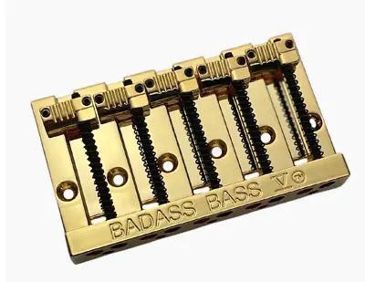 NEW Gold Badass V ™ Bass Bridge For 5-string Fender P/Jazz Bass® BB-3345-002 • $99