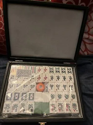 Mahjong Set Vintage 1970s Sealed Travel Chess Tile Set • £40