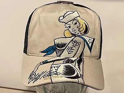 Vintage Cliff Raven Don Ed Hardy Christian Audigier Sailor Girl Navy Tattoo Hat. • $32