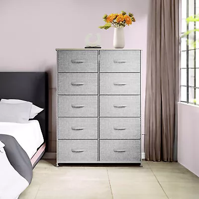 10-Tier Chest Of Storage Drawer Dresser Shelf Tower Bedroom Fabric Organizer • $62.86