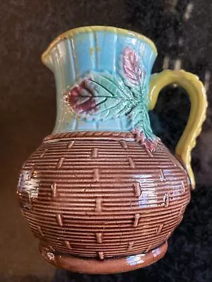 Small Majolica Pitcher With Leaves  • $28