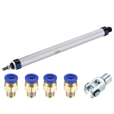 $37.21 • Buy Pneumatic Air Cylinder 25mm Bore 300mm Stroke With Y Connector And Quick Fitting