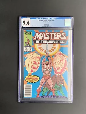 MASTERS Of The UNIVERSE #1 Newsstand White Pages Marvel Comics 1986 CGC 9.4 • $124.95