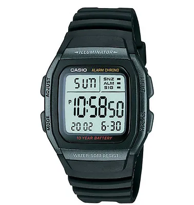 Casio W96H-1BV Illuminator Digital Chronograph Watch Alarm 10 Year Battery • $24.95