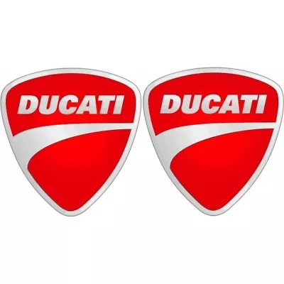 Ducati Logo X2 Stickers/decals For Motorbikes And Helmets 65mm X 70mm • £3.99