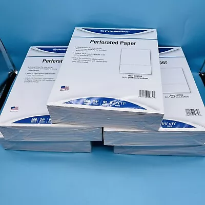 5x Printworks Office Paper 8-1/2 X 11 Perforated 500 Sheets • $29.98