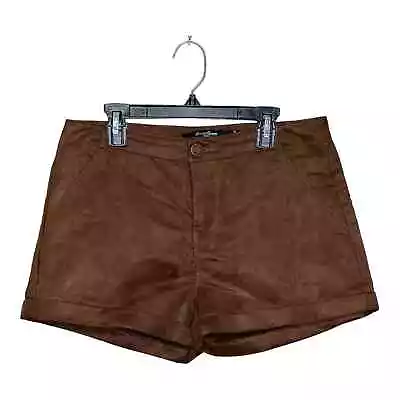Boom Boom Brown Faux Suede Shorts Size 7 • $14.70