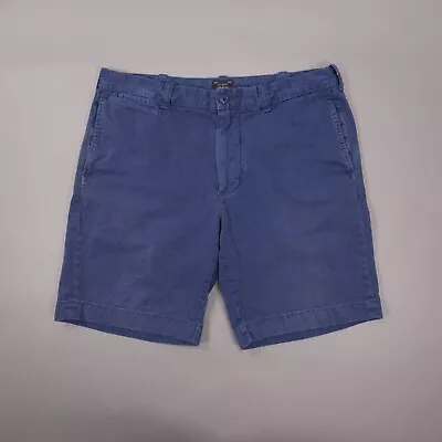 J Crew Stanton Chino Garment Dye Twill 9  Shorts Classic Fit Mens 34 Blue Fade • $9.88