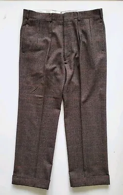 Vtg Brooks Brothers Makers 1818 Flannel 100% Wool Men Dress Pants USA. • $100