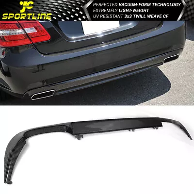 Fits 10-13 Benz E-Class W212 Non AMG OE Style Rear Bumper Diffuser Carbon Fiber • $279.99