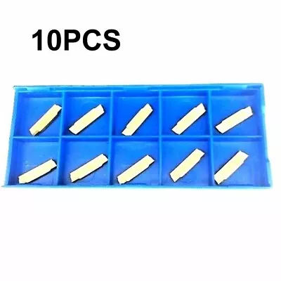 ?Lathe Cutter-10PCS MGMN200 Grooving Carbide Inserts Turning Parting Tools Set? • £8.87