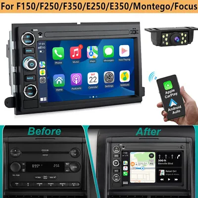 Fit Ford F150 F250 Focus Edge Car GPS Navigation Audio Stereo Radio CarPlay Unit • $154.90