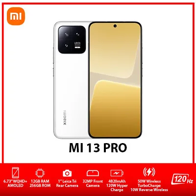 $1761 • Buy Xiaomi 13 Pro 5G Global Ver. Dual SIM Android Mobile Phone AU – White/12GB+256GB