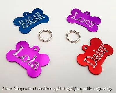 £2.99 • Buy PET ID TAGS DOG Puppy CAT Kitten Address/Name Disc ENGRAVED PERSONALISED !