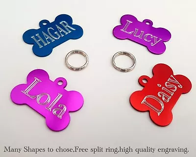 £2.99 • Buy PET ID TAGS DOG Puppy CAT Kitten Address/Name Disc ENGRAVED PERSONALISED !