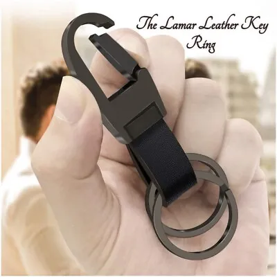 Leather Key Chain Metal Men New Car Ring Key Fob Creative Gift Keychain Keyring • $9.95