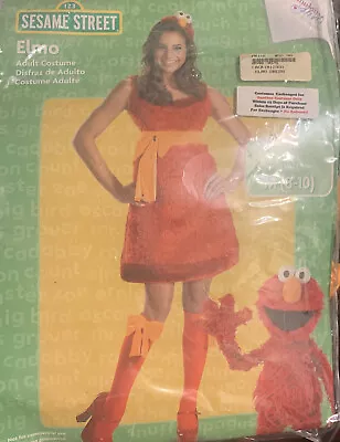 New Disguise Sesame Street Elmo Costume Adult Sz M 8-10 Dress Stockings Headpce • $17.99